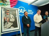Integrantes del CEN del PAN en conferencia de prensa sobre Andrés Manuel López Beltrán, el 16 de agosto de 2026.