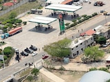 TOMA ÁEREA del aumento de la seguridad en Tehuitzingo, ayer.