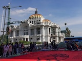 Bloqueo por parte de estudiantes de la Escuela Rural de Tetela Puebla en Avenida Eje Central en días pasados