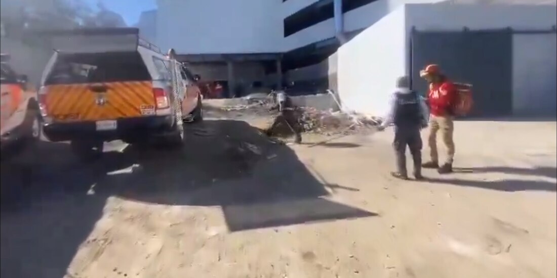 Accidente en plaza de Monterrey.