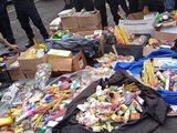 Decomisan más de 143 kilos de pirotecnia en comercios de Iztapalapa.
