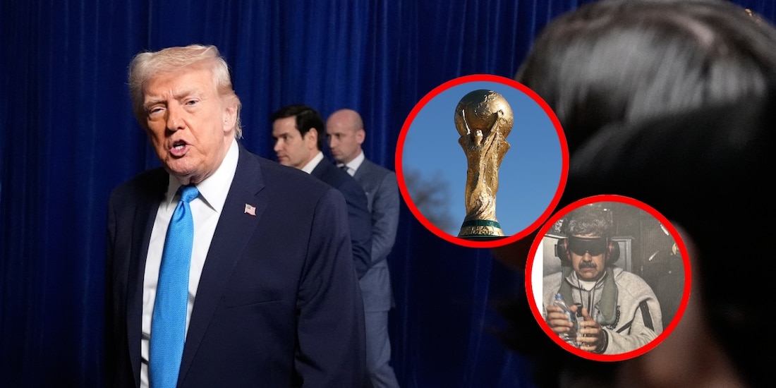 Donald Trump, presidente de Estados Unidos, antes de una conferencia