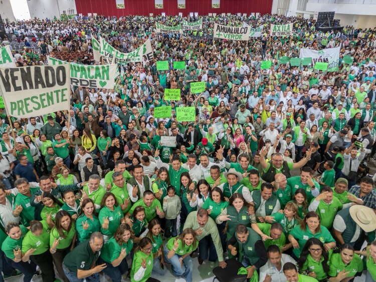Militantes del PVEM en San Luis Potosí.