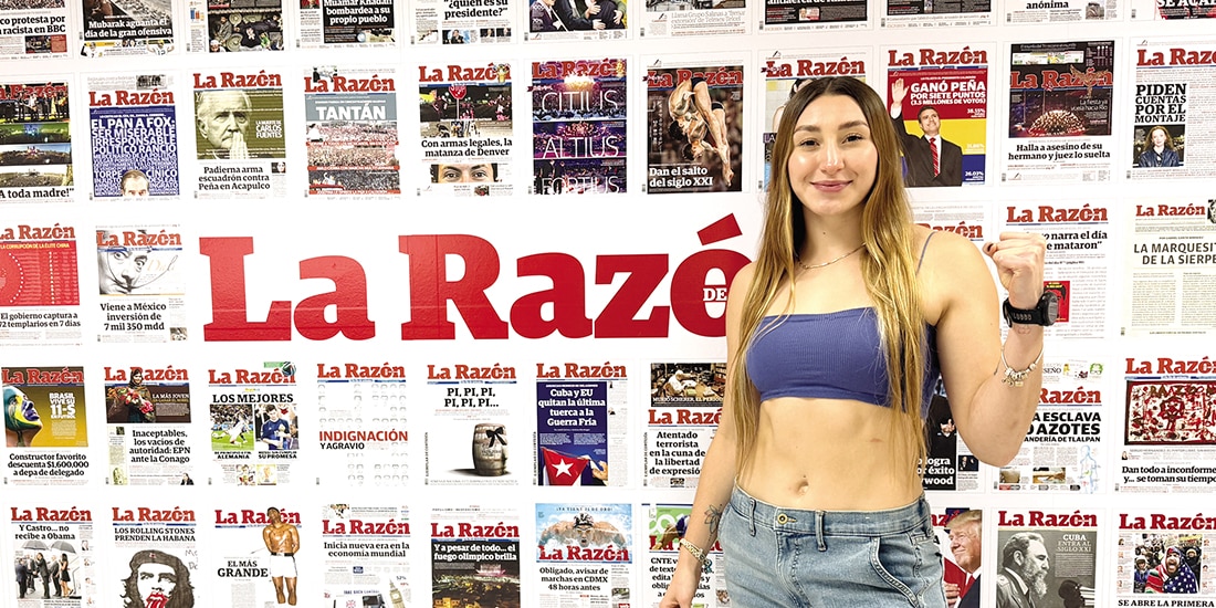 Regina Tarin en su visita a La Razón de México la semana pasada.