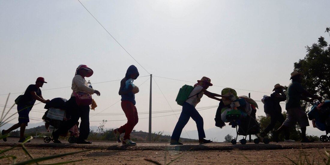 Migrantes en busca del sueño americano, en su camino a Estados Unidos.