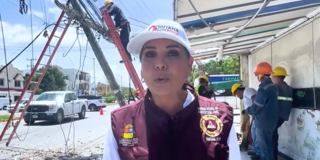 La gobernadora Mara Lezama compartió que falta muy poco para restablecer por completo el servicio eléctrico en Quintana Roo.