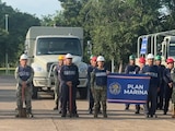 Integrantes de la Marina en operación.