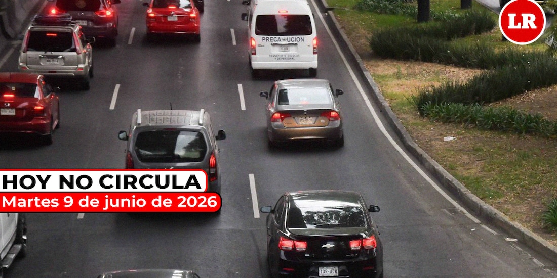 Te informamos los detalles del Hoy No Circula para este martes 9 de junio de 2026 en la Zona Metropolitana del Valle de México.