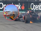 El monoplaza de Gabriel Bortoleto en el final de la Q1.