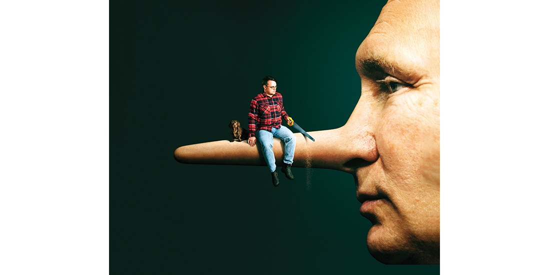 Póster del documental con el rostro de Putin, presidente ruso