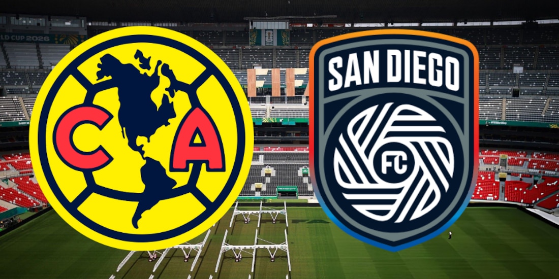 América recibe al San Diego en la cancha del Estadio Azteca.