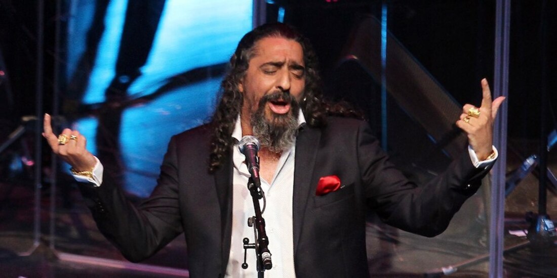 El artista, durante el concierto que ofreció en el Auditorio Nacional, en 2017