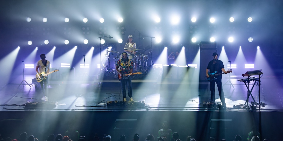 La Agrupación británica Bloc Party, la noche del jueves, durante su concierto en el Pepsi Center.