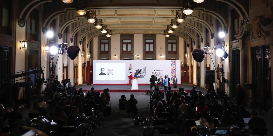 Claudia Sheinbaum en la Mañanera de Palacio Nacional.