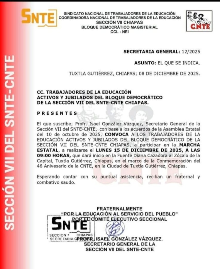 SNTE-CNTE Sección VII Chiapas