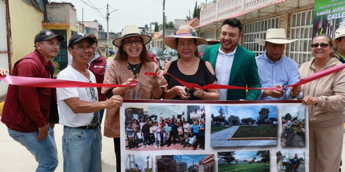 Ecatepec repavimenta 17 calles en Villas del Sol.