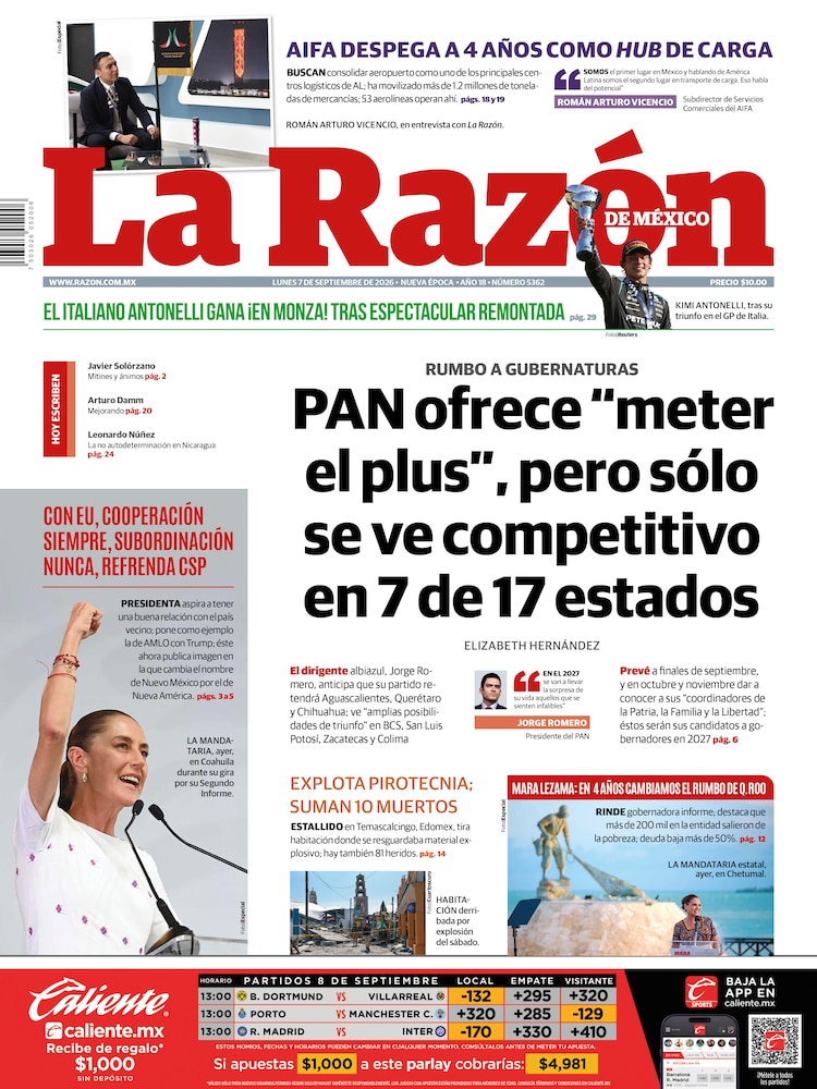 La Razón de México 07 Septiembre 2026
