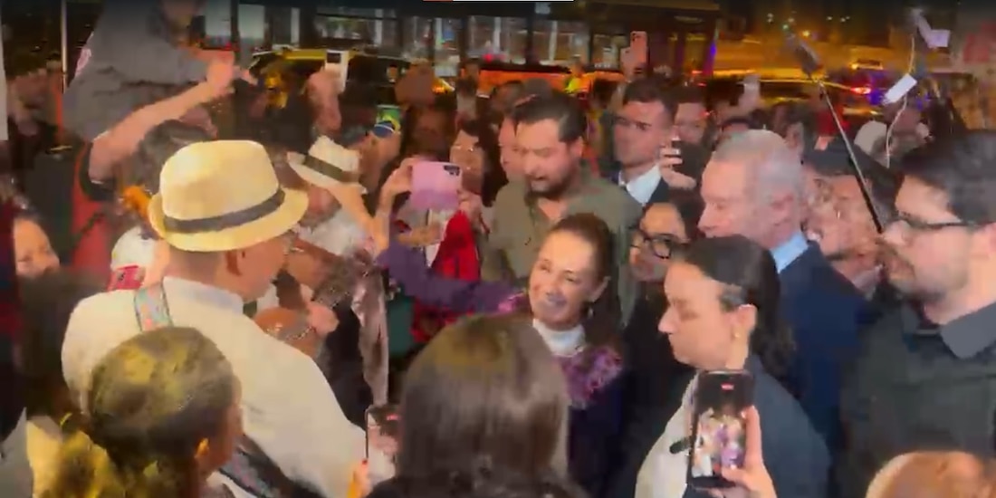 La Presidenta de México en España este viernes 17 de abril de 2026.