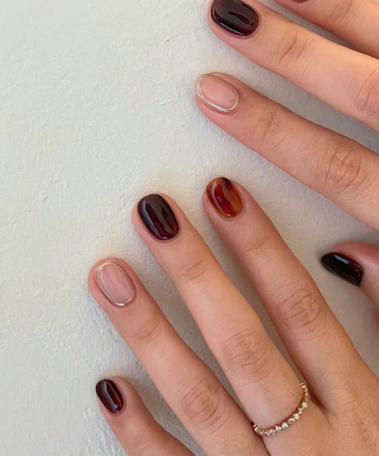 Uñas cortas en tendencia para otoño 2024.