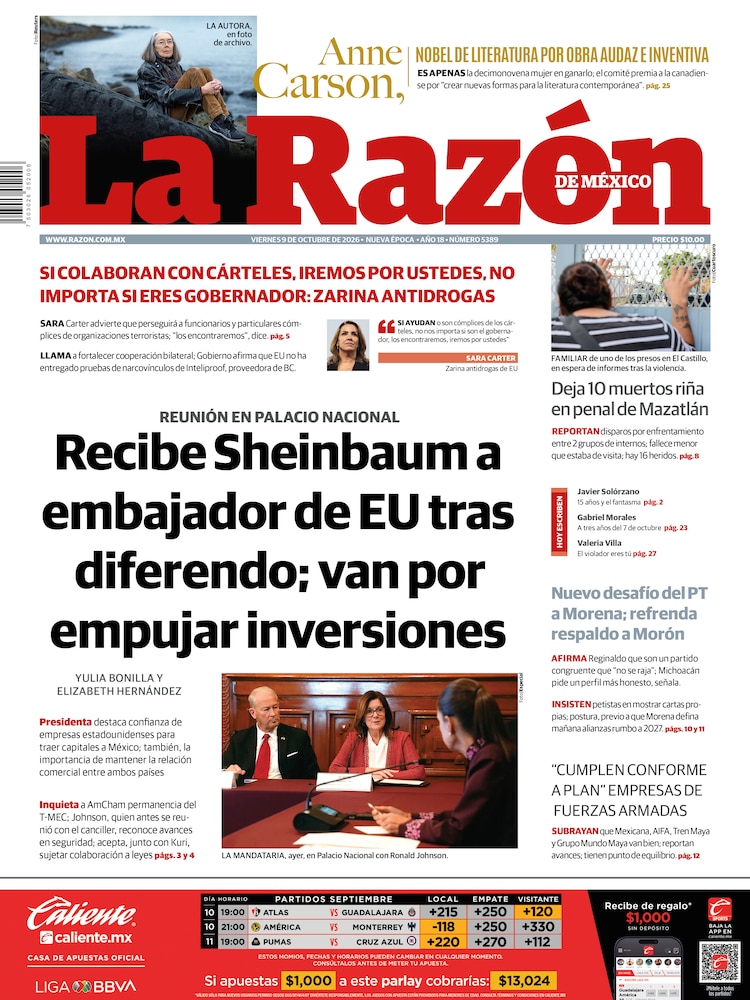 La Razón 09 Octubre 2026