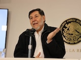 Gerardo Fernández Noroña, presidente del Senado de la República, en conferencia de prensa este miércoles.