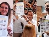 Votan candidatos presidenciales en Colombia; de izq. a der.: Paloma Valencia, Abelardo de la Espriella e Iván Cepeda.