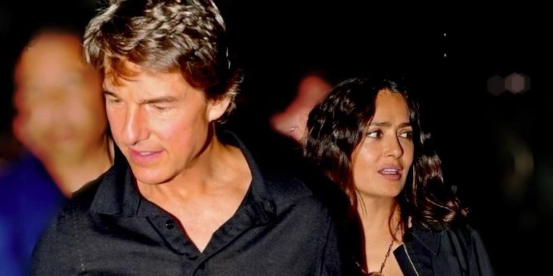 Tom Cruise y Salma Hayek salen a cenar y todo termina en un caos