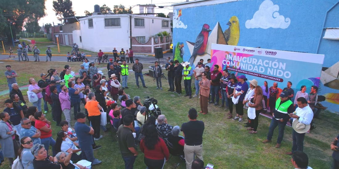 Azucena Cisneros Coss inaugura la quinta Comunidad NIDO de Ecatepec.
