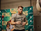 El "Canelo" Álvarez en un entrenamiento en su gimnasio en Estados Unidos
