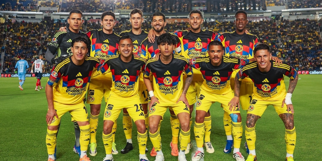 Jugadores del América antes de un partido en el Clausura 2026.