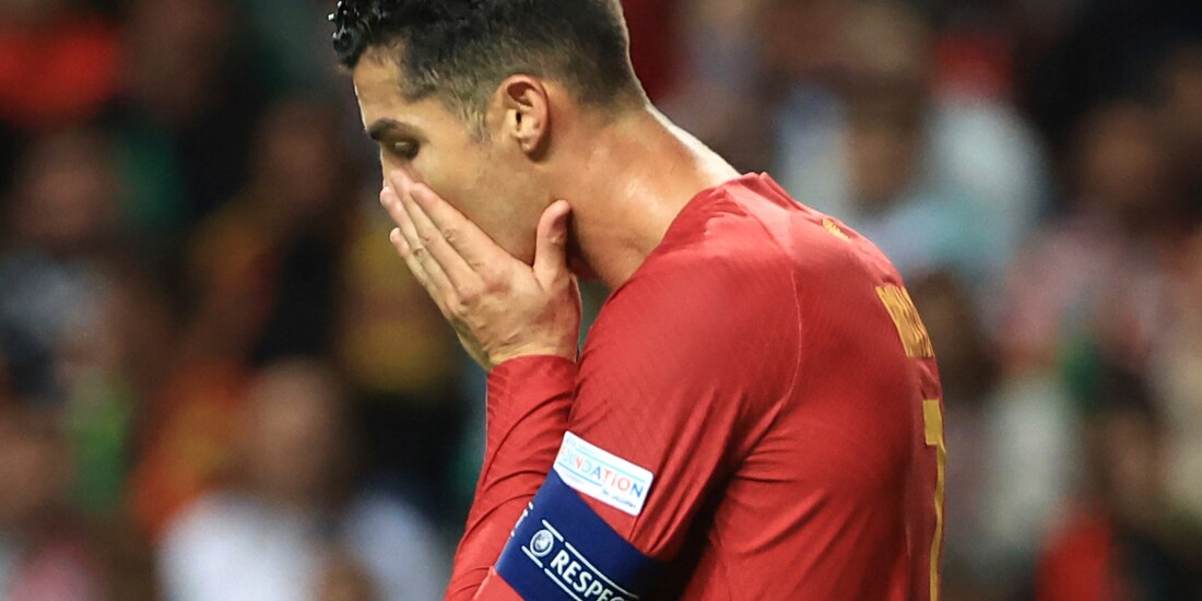 Cristiano Ronaldo lamenta una falla durante el partido entre Portugal y España, en la UEFA Nations League, el pasado 27 de septiembre.