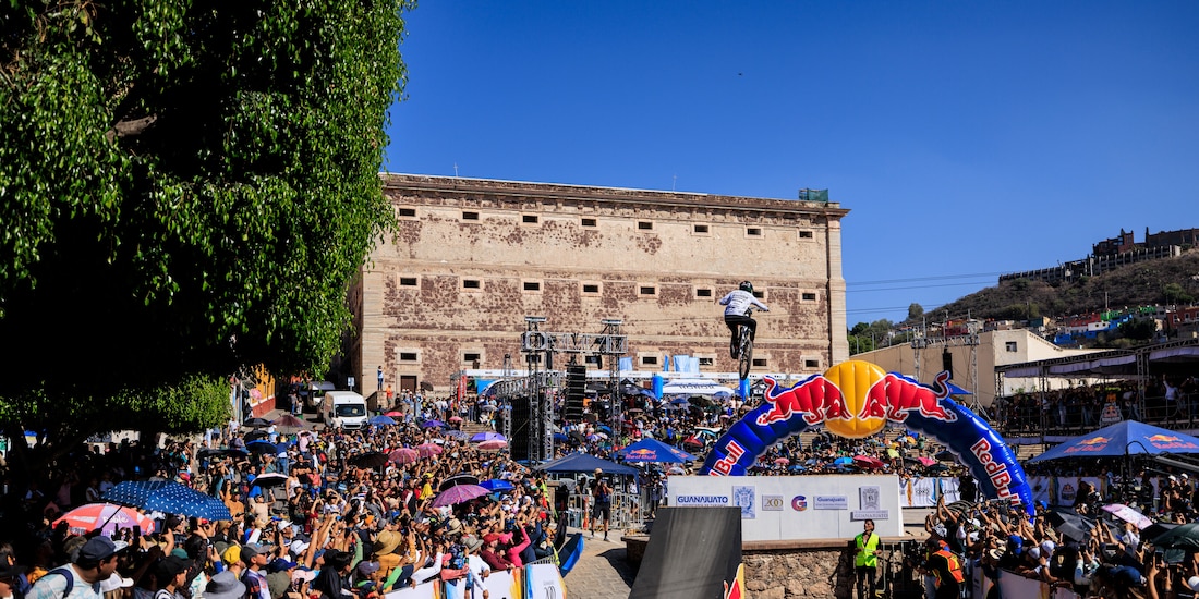 Lucas Borba performs at the Red Bull Guanajuato Cerro Abajo in Guanajuato.
