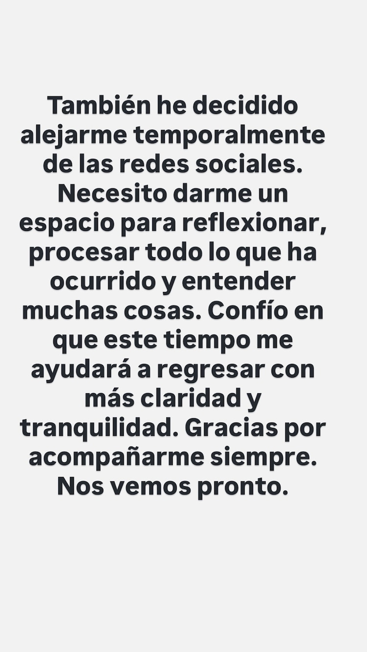 Nayeli Salvatori se aleja de redes sociales tras polémica.