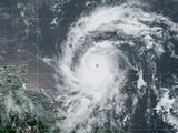 Imagen satelital del huracán Beryl en la zona de las Antillas, ayer.