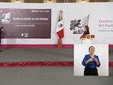 Iván Escalante, titular de la Profeco, durante la Conferencia del Pueblo.