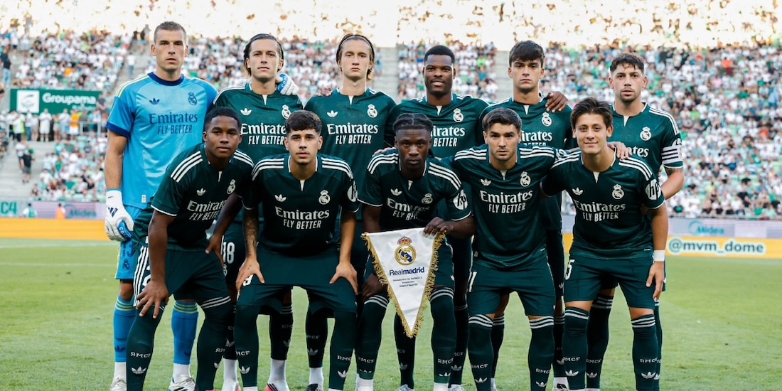 Jugadores del Real Madrid antes de un partido de pretemporada.