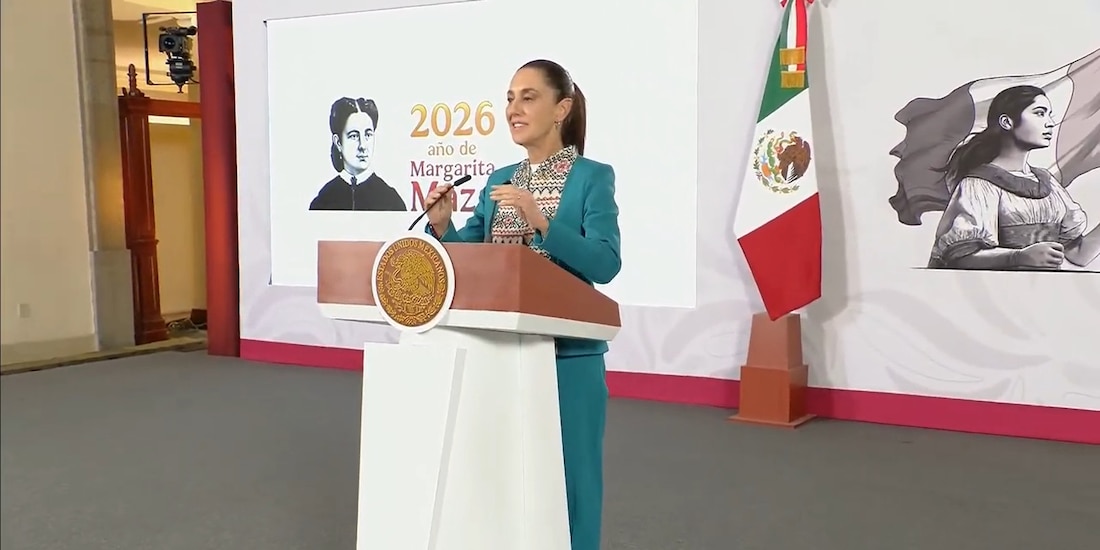 La Presidenta de México este martes en conferencia de prensa.