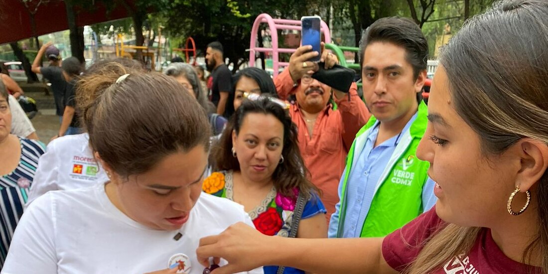 Simpatizantes a favor de Claudia Sheinbaum.