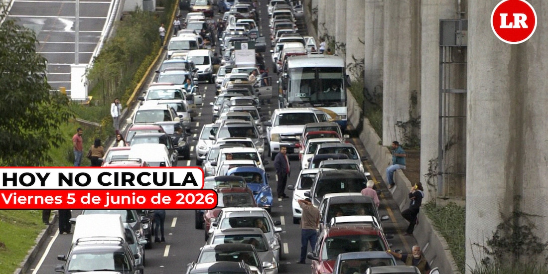 Te compartimos cómo aplica el Hoy No Circula este viernes 5 de junio de 2026 en la Zona Metropolitana del Valle de México.
