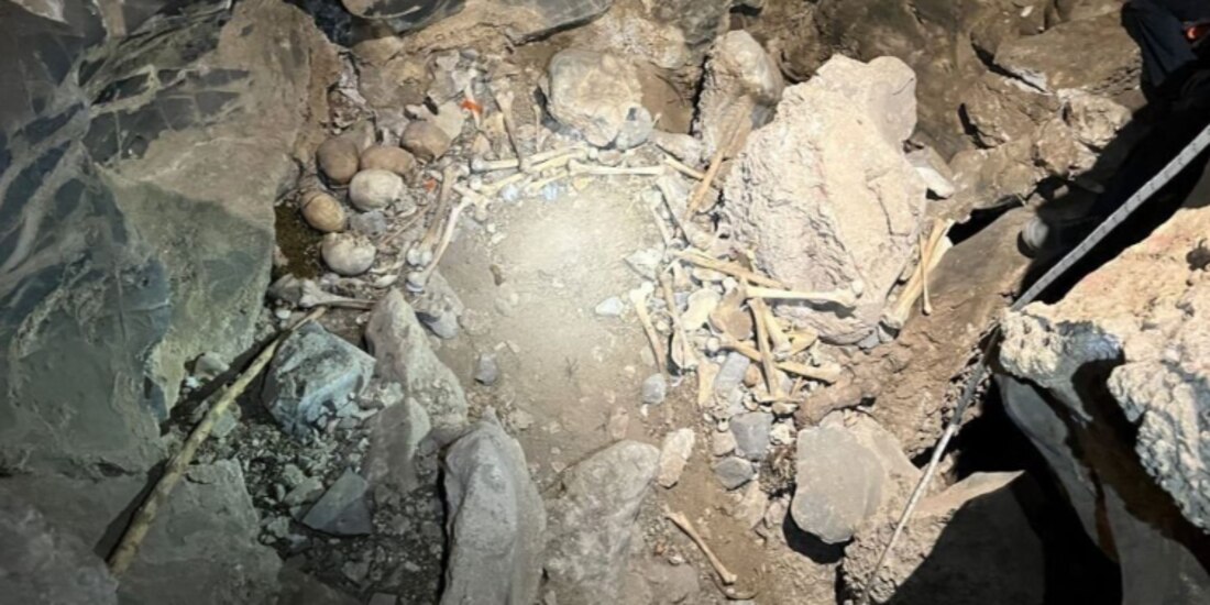 Restos humanos de al menos 500 años de antigüedad fueron rescatados.