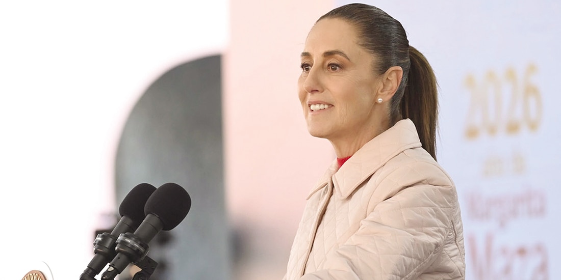 La presidenta Claudia Sheinbaum, ayer al presentar los avances del Plan Michoacán.