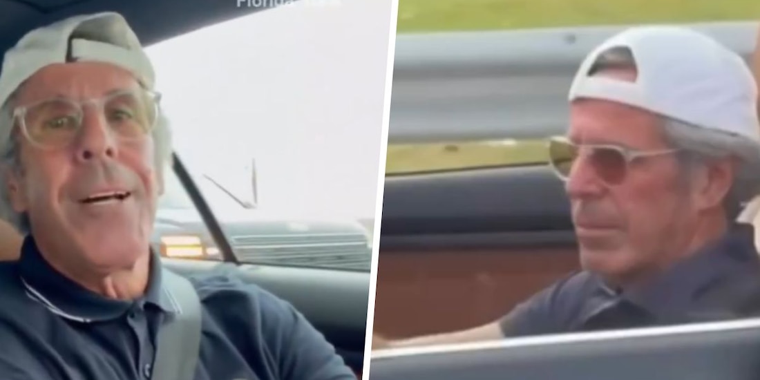 Graban a hombre que se parece a Jeffrey Epstein (der.); sujeto en el video (izq.) desmiente que sea el fallecido empresario.