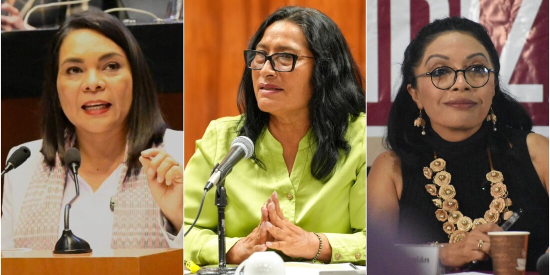 De izq. a der.: Beatriz Mojica, Abelina López y Esthela Damián.