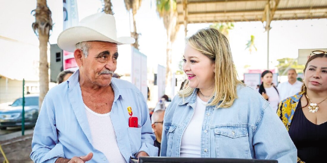 La presidenta del DIF Sinaloa, Eneyda Rocha Ruiz, ayer, en Navolato.