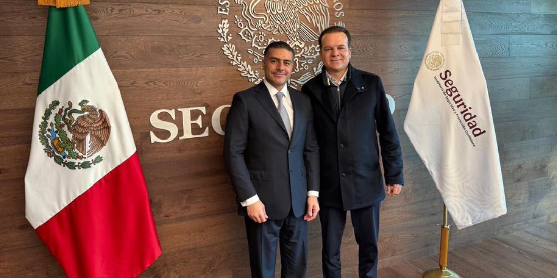 Esteban Villegas se reúne con García Harfuch.