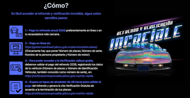 Refrendo y verificacion Jalisco 2026