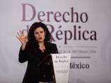 Luisa María Alcalde, consejera jurídica de la Presidencia, durante su conferencia Derecho de Réplica.
