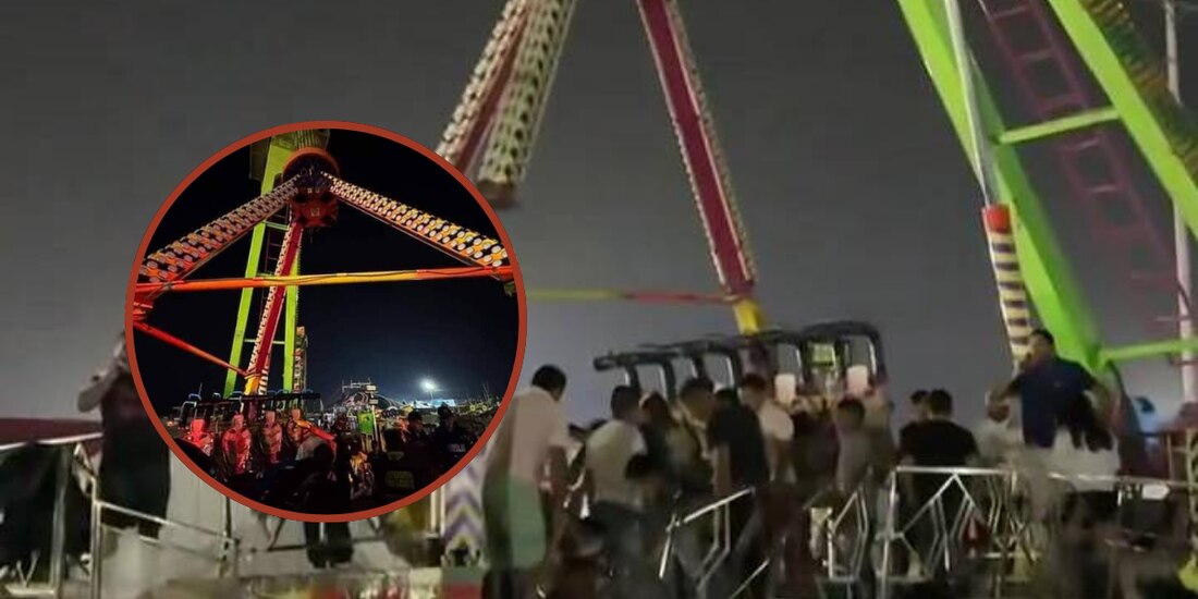 En Ecuador un juego mecánico se desprende y sale volando con usuarios