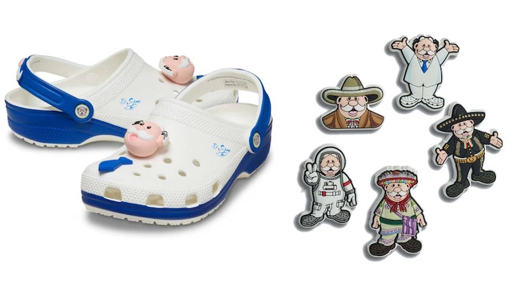 La línea incluye las sandalias, pines y un llavero