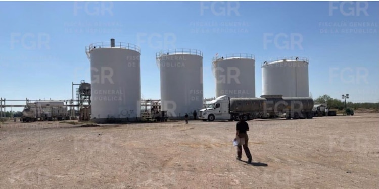 Aseguramiento de hidrocarburo en Reynosa, el pasado 21 de julio.